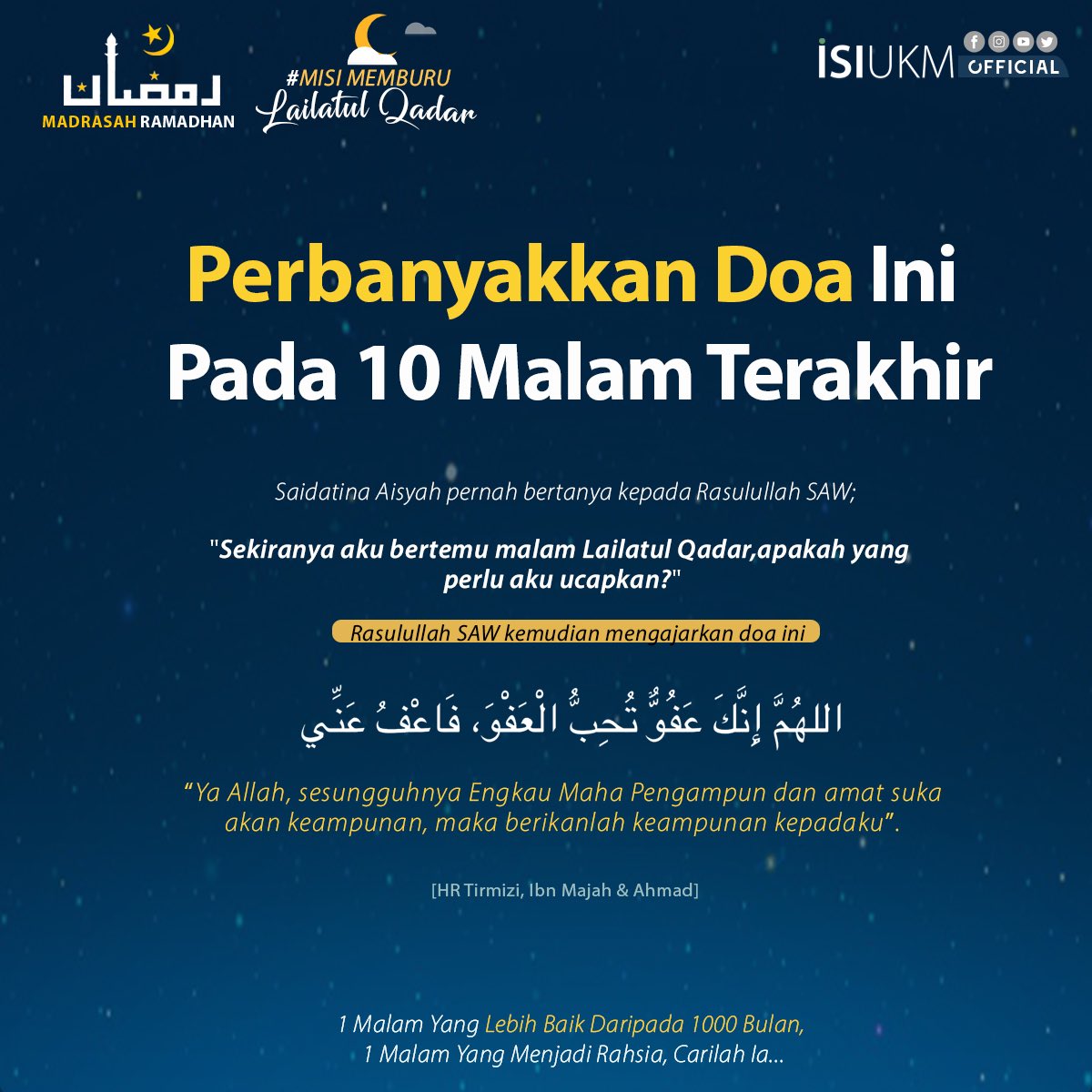 Doa keampunan bulan ramadhan