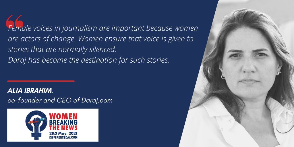 At #DifferenceDay2021 panel "Women behind the news", EED partner <a href="/aliaibrahim74/">aliaibrahim عليا ابراهيم</a> from <a href="/Daraj_media/">Daraj Media</a> speaks about the importance of female voices in journalism.
📺Follow <a href="/differenceday16/">Difference Day</a> live: differenceday.com
