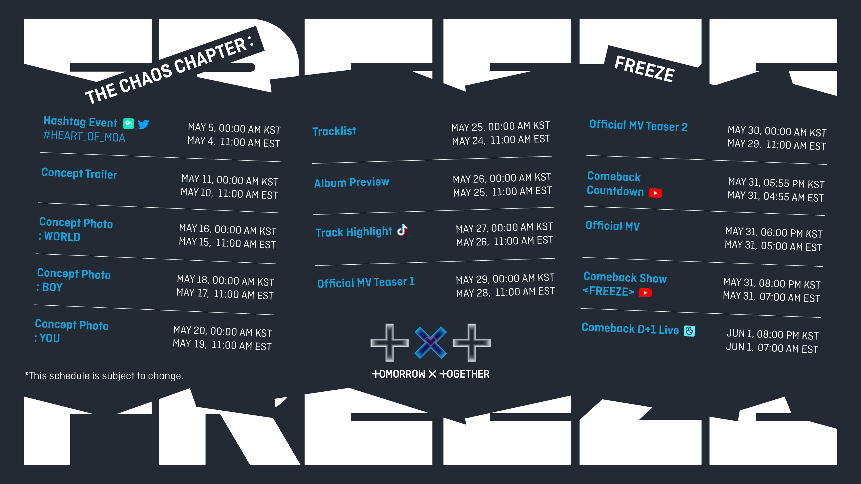 BIGHIT MUSIC on Twitter "The Chaos Chapter FREEZE Promotion