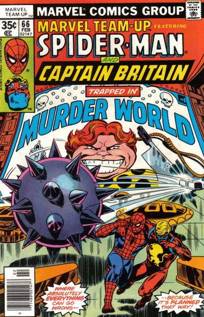 In this issue of Marvel Team-Up, Claremont & Byrne gave us the first ever appearance of Arcade and Murderworld. I love this comic so much! This kind of biff, bam, and pow was exactly why MTU was my go-to book as a kid-- w/ every issue starring Spider-Man AND another Marvel hero!