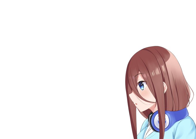 ほめてれさんがTwitterに投稿した中野三玖(五等分の花嫁)のイラスト。