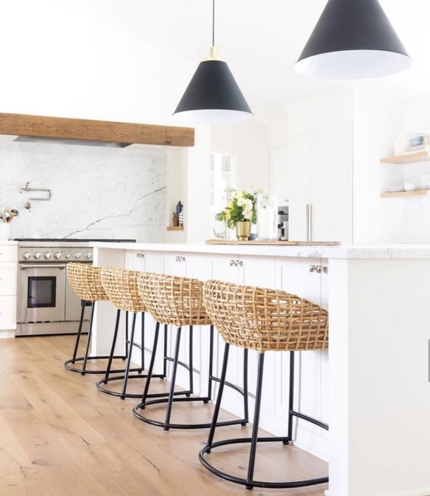 RoseOttID's tweet photo. If you haven't noticed, rattan is making a big splash into spaces! From modern to coastal, colonial, and beyond, rattan instantly adds a laid-back relaxed feel to any design. I love these rattan weave counter stools from @palecekdesign, cushioned for comfort! https://t.co/GX6w6Xrnuq