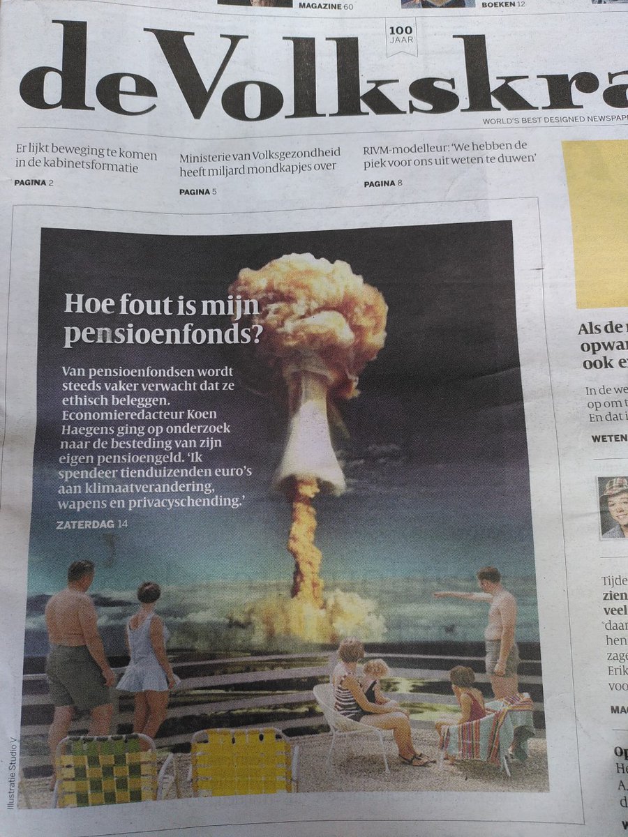Pensioenfondsen in de Volkskrant dit weekend! Spreek jij je ook uit voor een verantwoord pensioen?

👉Teken de petitie aan zorgpensioenfondsen: actie.degoedezaak.org/petitions/gezo… 
📢Kan deze oproep binnen jouw zorginstelling worden verspreid? Contact hallo@groen-pensioen.nl #gezondpensioen