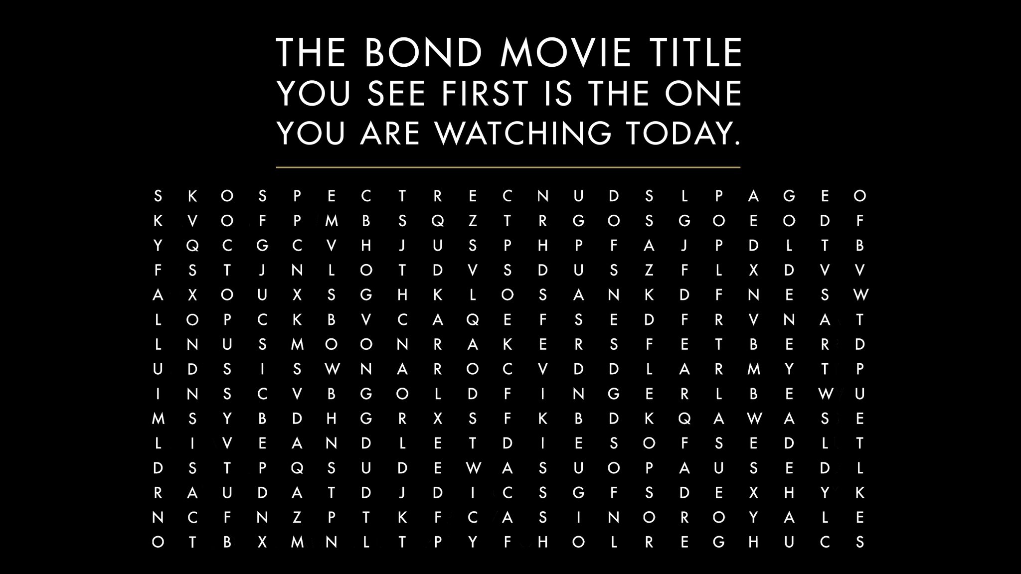 James Bond Bank Holiday Done Right