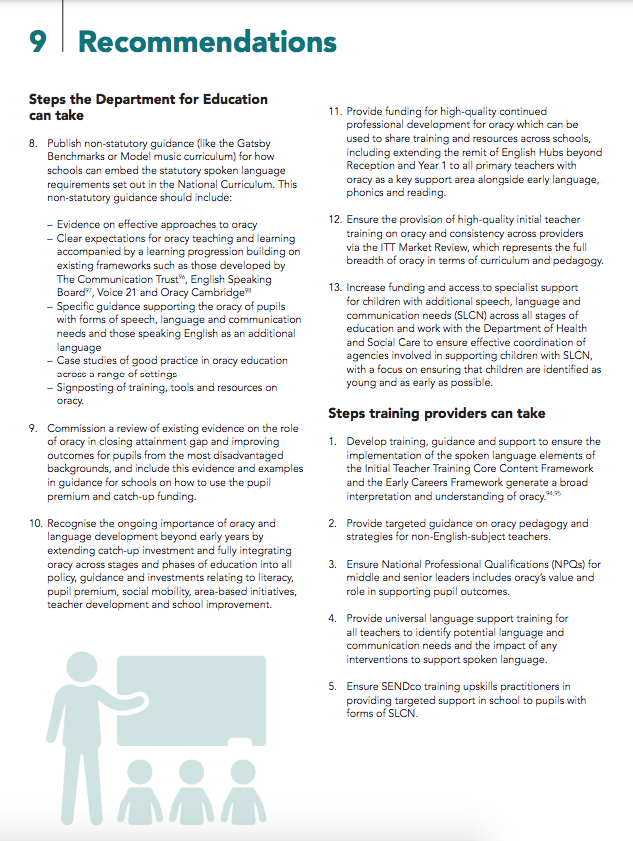 What a FANTASTIC report 'Speak for Change' is! 

HUGE congratulations and thanks to all concerned - @EmmaHardyMP, @AppgOracy, @voice21oracy, <a href="/bigchange_/">Big Change</a> and everyone who contributed.

Now let's implement these recommendations <a href="/educationgovuk/">Department for Education</a>, <a href="/Ofstednews/">Ofsted</a>!

oracy.inparliament.uk/sites/oracy.in…