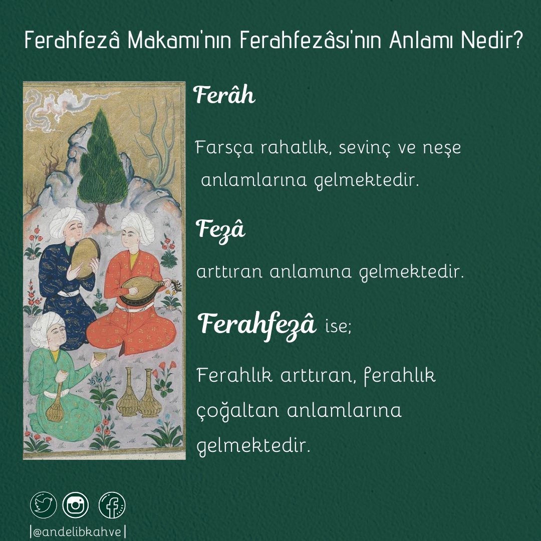 andelibkahve's tweet photo. Geleneksel Türk Musikisi’nin tüm makamları kendine has bir üsluba, karaktere ve tınıya sahiptir. Bununla birlikte bizleri bir de mânâ sürprizi beklemektedir. Her bir makam dinleyenlerde bıraktığı hissiyâtı adında taşır. Ve bu isimler makamların kendi karakterlerinden menkuldur. https://t.co/AsrDdS7YZ6