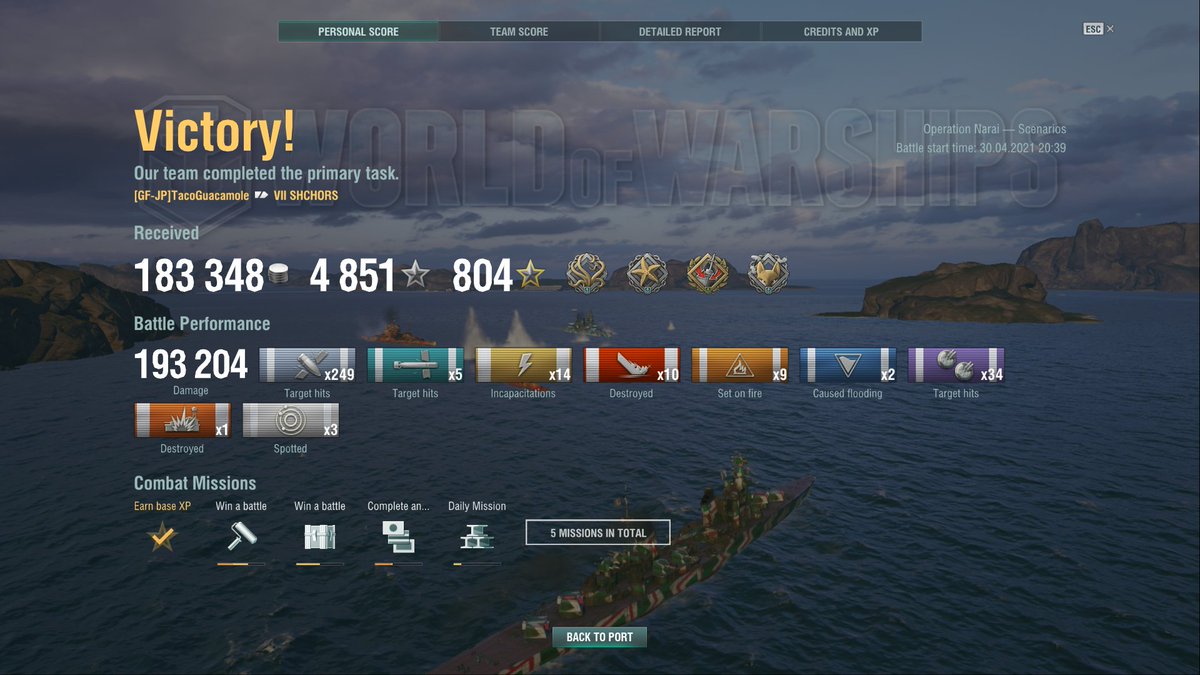 Taco_GFJP's tweet photo. #Narai game with clanmates from 2 days ago. Really enjoyed this round. Thanks everyone! 🤗
#Shchors
#WorldofWarships #wows #WoWSGFJP https://t.co/bGEdTg6k63