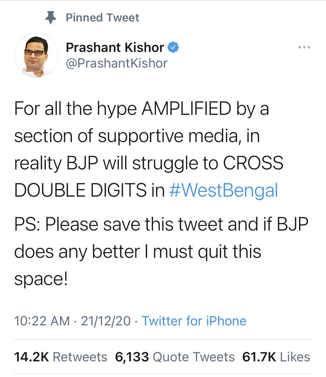PulakSharma's tweet photo. You ⁦@PrashantKishor⁩ are a genius! Many congratulations to Didi ⁦@MamataOfficial⁩ on landslide victory!! https://t.co/Zl7YBzCSrr