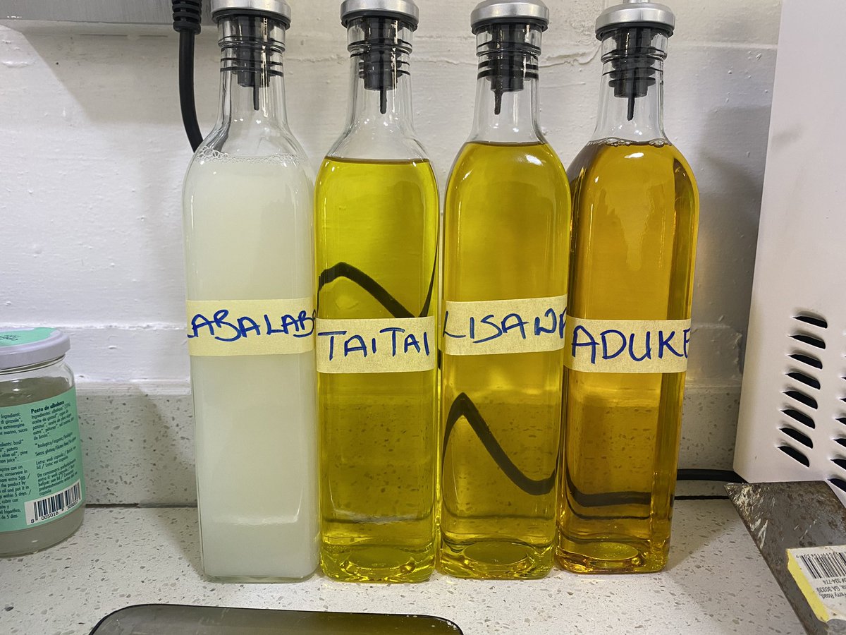 My first 4 scents are named after the leading ladies in my life
Lisawa (<a href="/lisaleigho/">Lisa-Leigh Aladekomo</a>)- sandalwood, jasmine &amp; lemon
Labalaba (<a href="/MsRoxy_/">Labalaba Onifaaji</a>)- white musk, white ginger &amp; rose
Aduke (<a href="/Toni_hime/">Toni A</a> )- cinnamon, orange &amp; vanilla 
Taitai (MyMother)- green apple &amp; cinnamon 

Rayne is coming plis