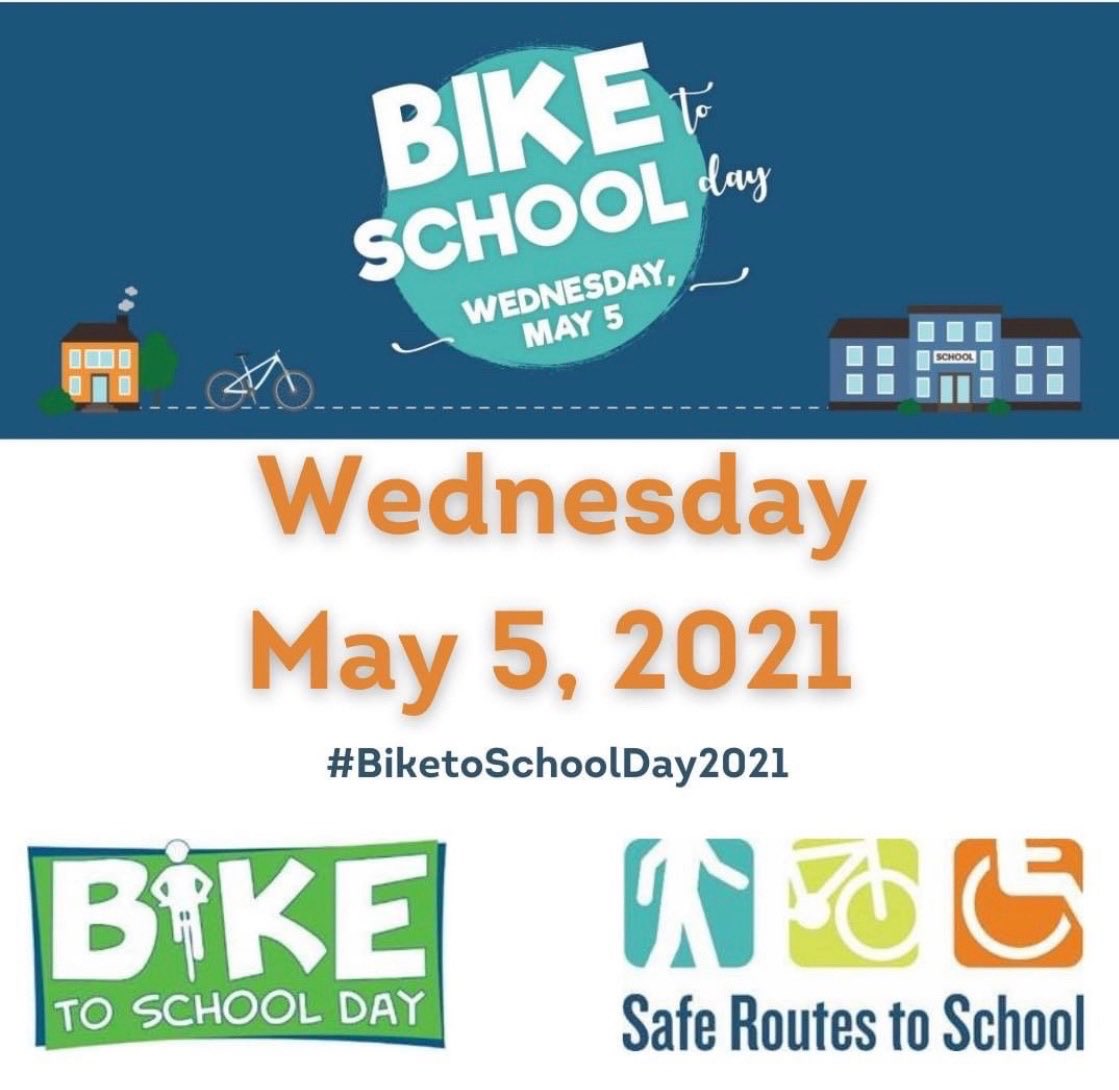 Don’t forget this week to bike to school on Wednesday! 🚲 #BiketoSchoolDay2021