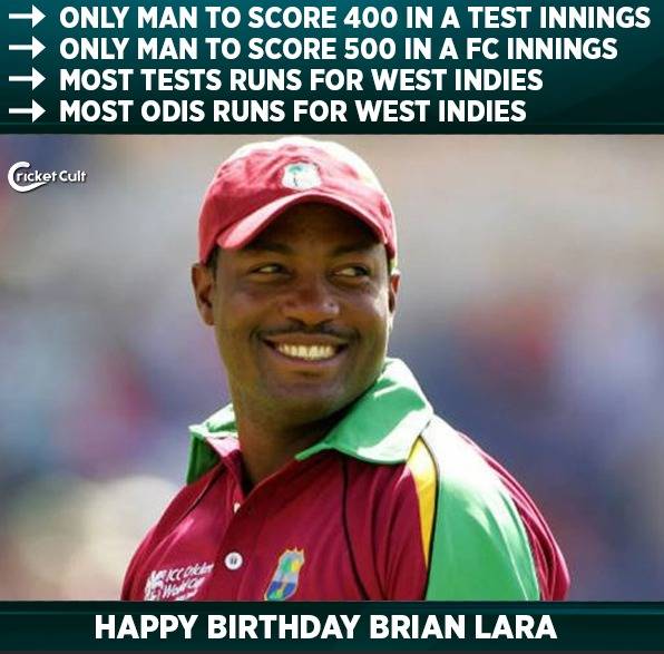 Happy birthday Brian Lara
.
.  