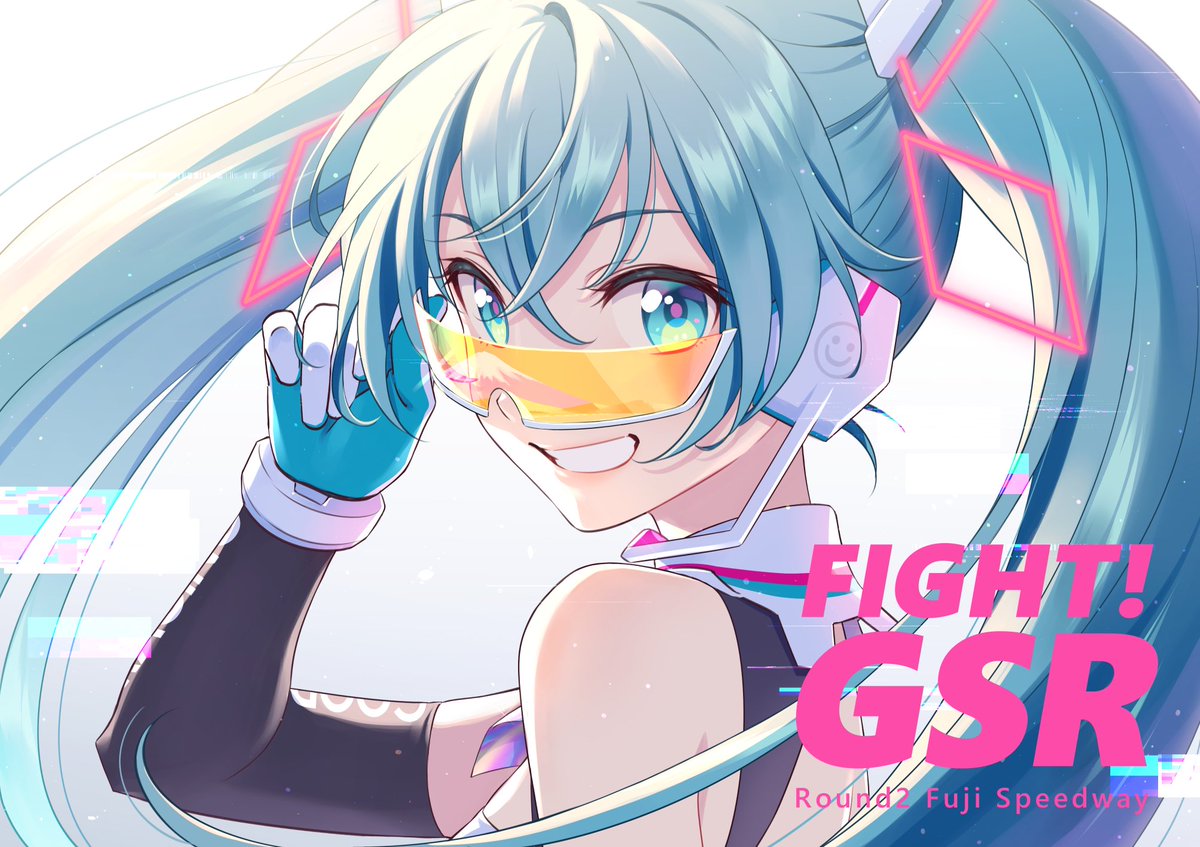 hatsune miku 1girl solo long hair twintails smile gloves looking at viewer  illustration images