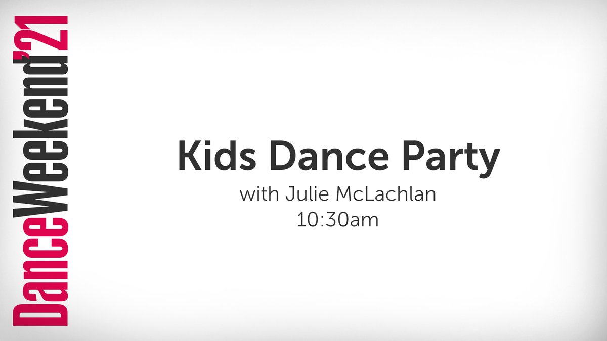 Join in the fun this morning with a Kids Dance Party with Julie McLachlan! Register here eventbrite.ca/e/danceweekend…
#Comedancewithus #DanceWeekend21