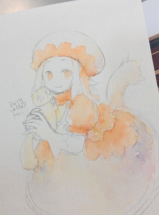基本的にレトロマッチ絵は決まった色しか使えないけれど、ラクガキやファンアートは縛りを外す。
緩急、大事。(4枚目、もちょいと加筆予定が、どこかに紛れちゃったナー)
#透明水彩 #透明水彩イラスト