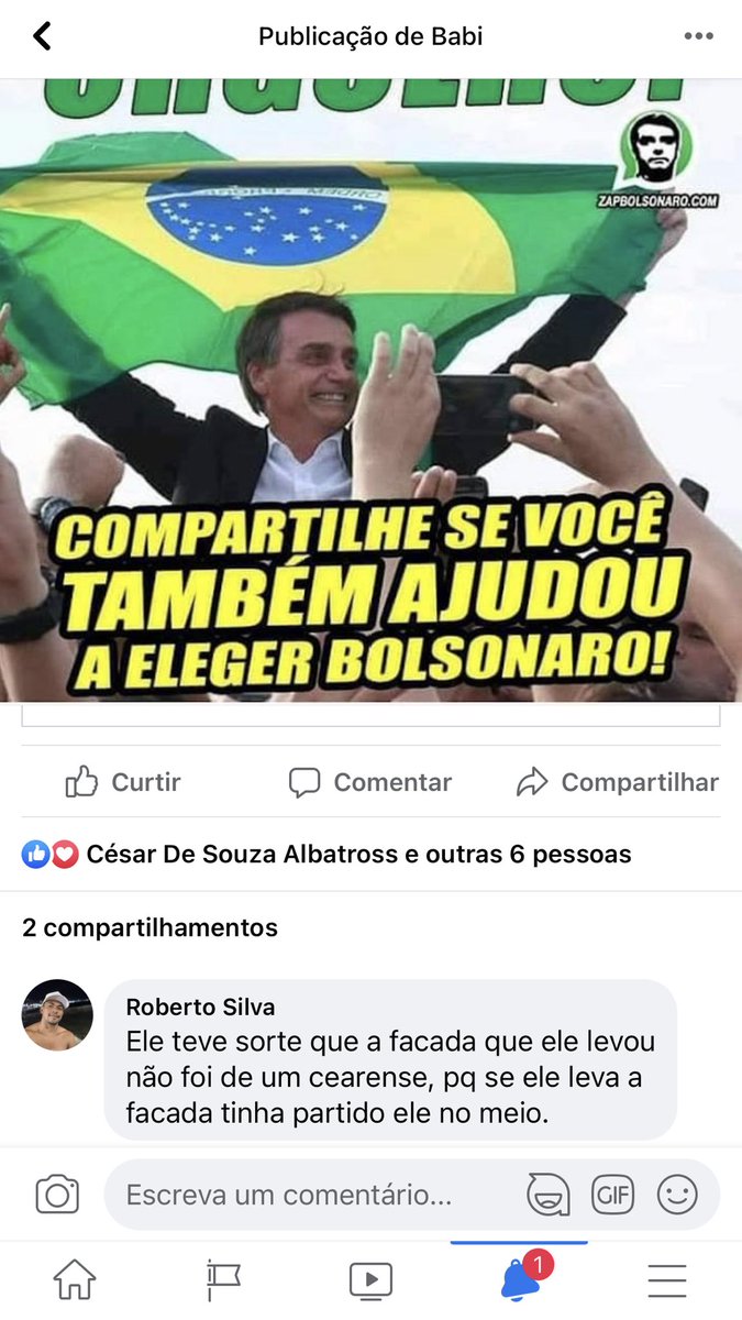 BabiFerrari3's tweet photo. @CarlosBolsonaro  como fazer para denunciar este 💩 na Lei de Segurança Nacional? https://t.co/NqlOB4JsKE