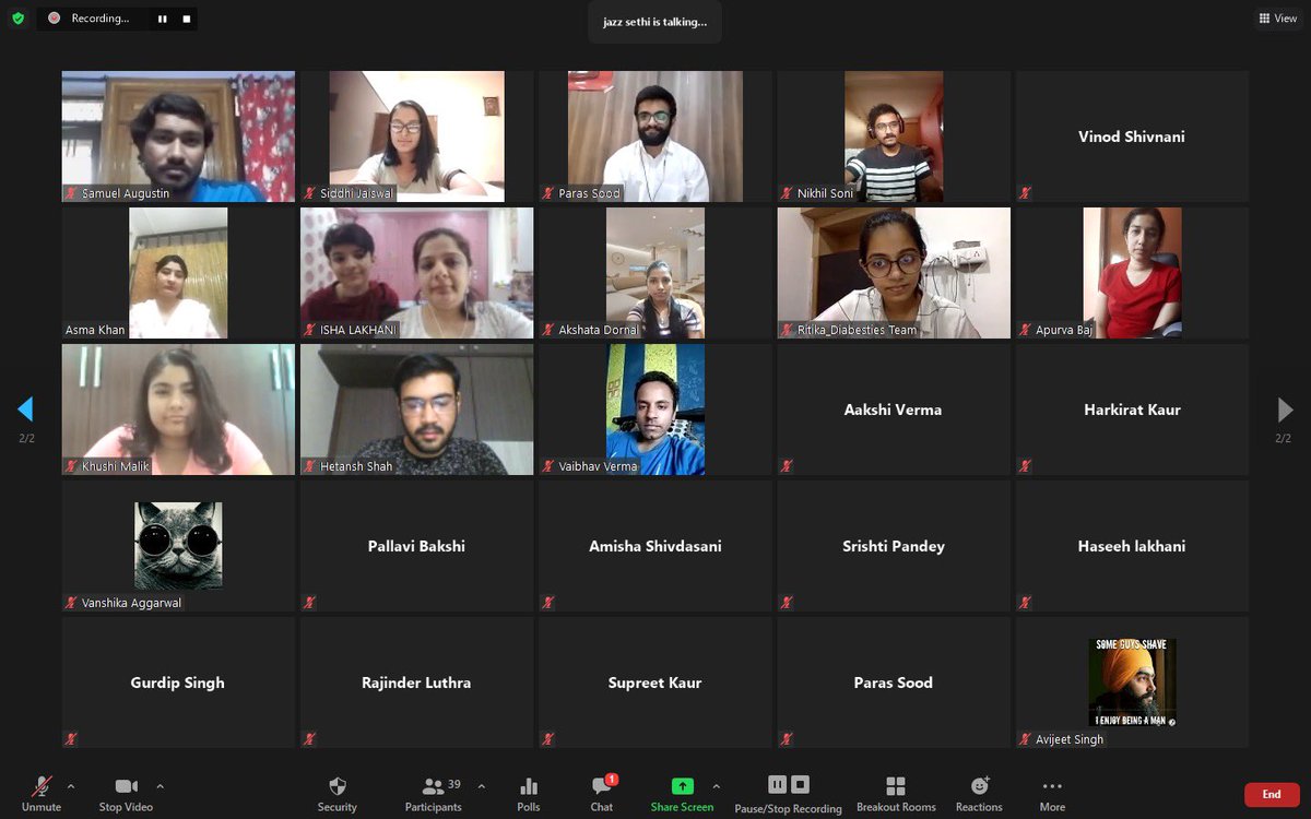 Jazzsethi95's tweet photo. Absolutely STUNNING workshop with over 70 participants today!! 

A big Thankyou to Dr. Gagan Priya for that interactive, activity based and informative workshop on #Covid19 and #Type1Diabetes 

#MentalHealthMatters 

@diabesties1 https://t.co/VcrD7xQqH4