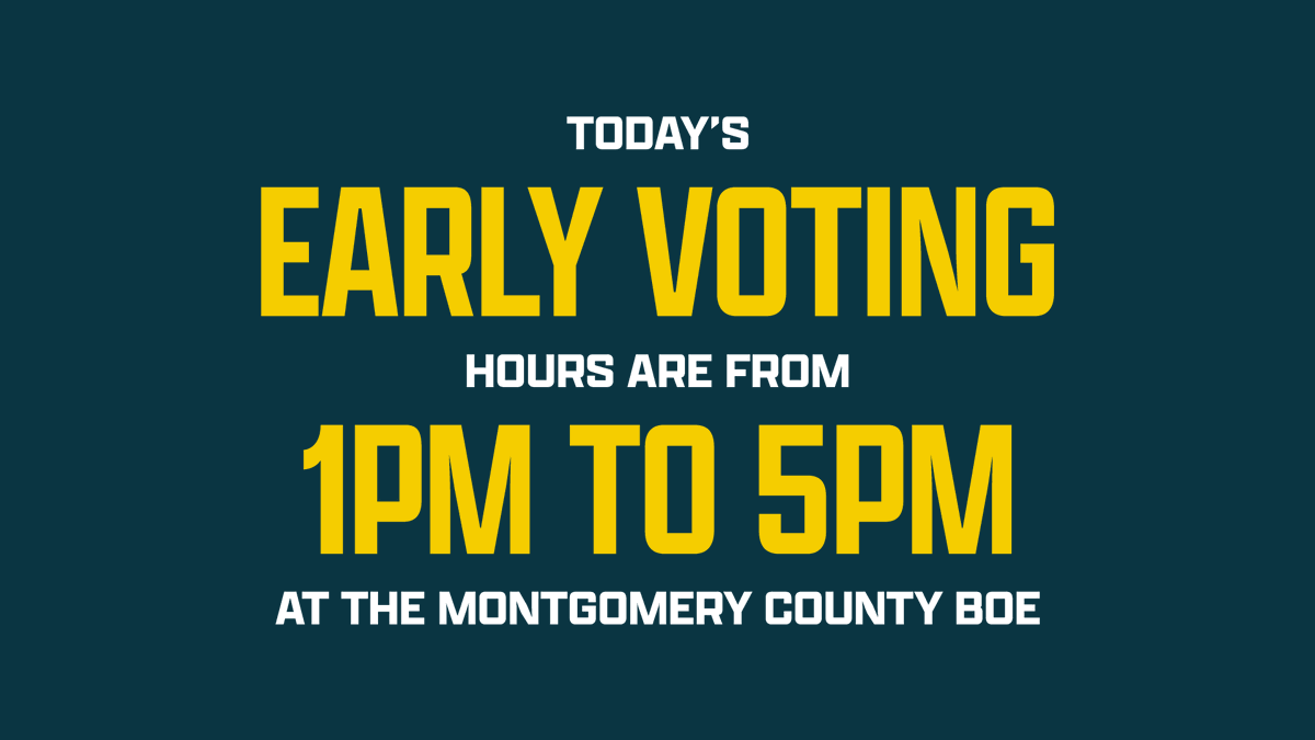 I cannot stress enough how important it is that you go vote early.

So, today, make a plan to go vote early and then celebrate with me at The People's Rally afterward.

Directions to the Board of Elections are here: bit.ly/earlyvotingsite