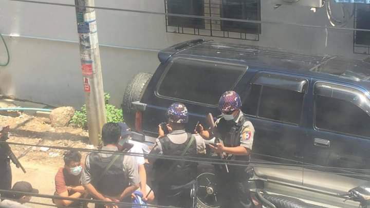 Military terrorists were seen inspecting every passerby they see on the streets in Kyimyindaing Tsp and also patrolling around the wards in motorcycles. GLOBAL SPRING REVOLUTION #May2Coup #SpringRevolution #WhatsHappeningInMyanmar