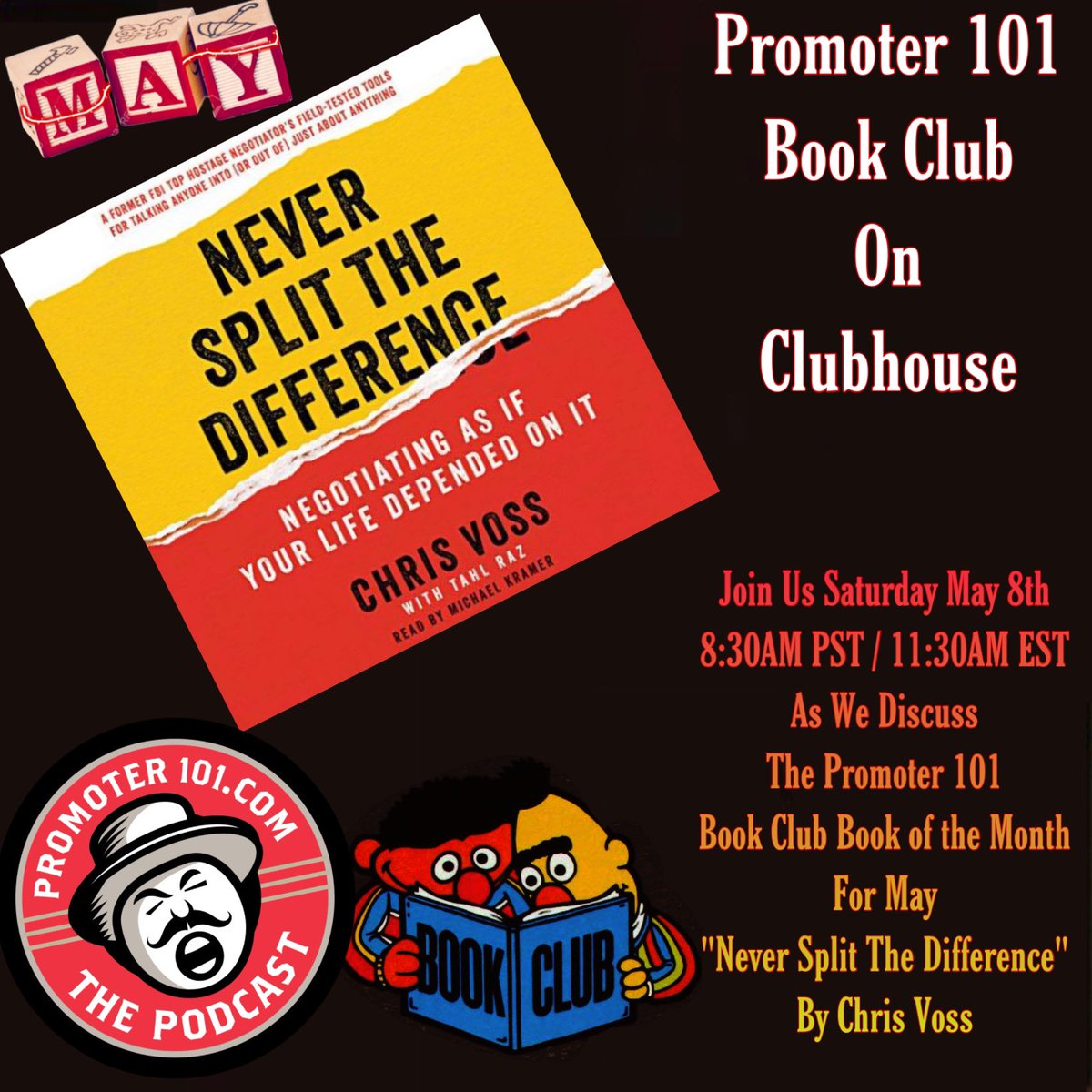 Next Saturday Morning The <a href="/Promoter101/">Promoter 101 The Podcast</a> Bookclub join <a href="/wlukepierce/">Luke Pierce</a> and <a href="/TheJew/">STEINY</a> on @joinClubhouse joinclubhouse.com/event/xqjj0ZEo