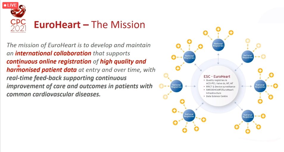 Esta manhã tivemos o prazer de acompanhar a sessão “Programas de qualidade em cardiologia”, com a participação do Dr. Lars Wallentin, que nos trouxe o tema “Quality improvement in Cardiology”, e da Dr. Barbara Casadei, no tema “The EuroHeart Program”.
bit.ly/3aURduH