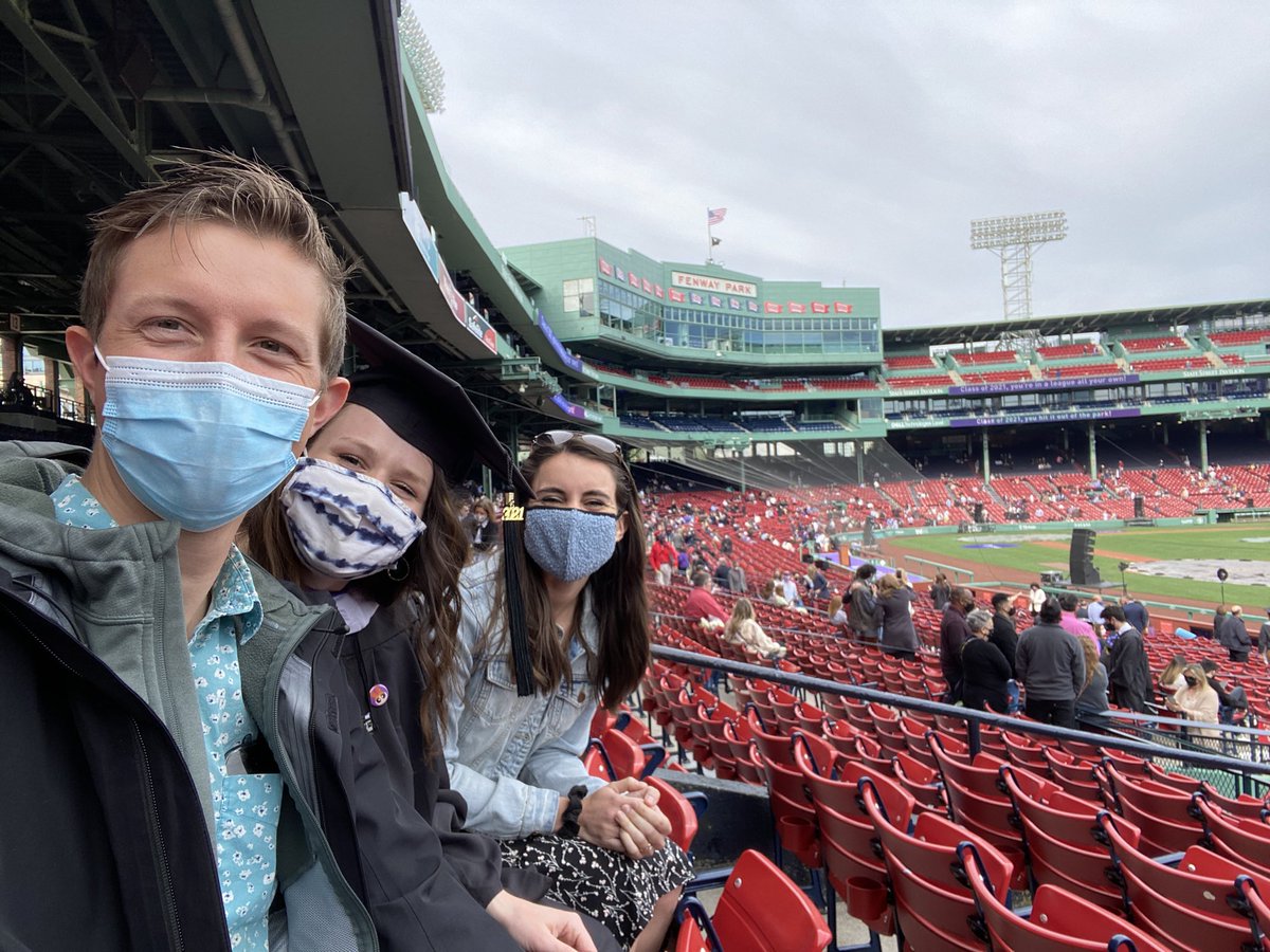 Here at <a href="/fenwaypark/">Fenway Park</a> for <a href="/SydneyAngove/">Sydney Angove</a>’s graduation! #Emerson2021