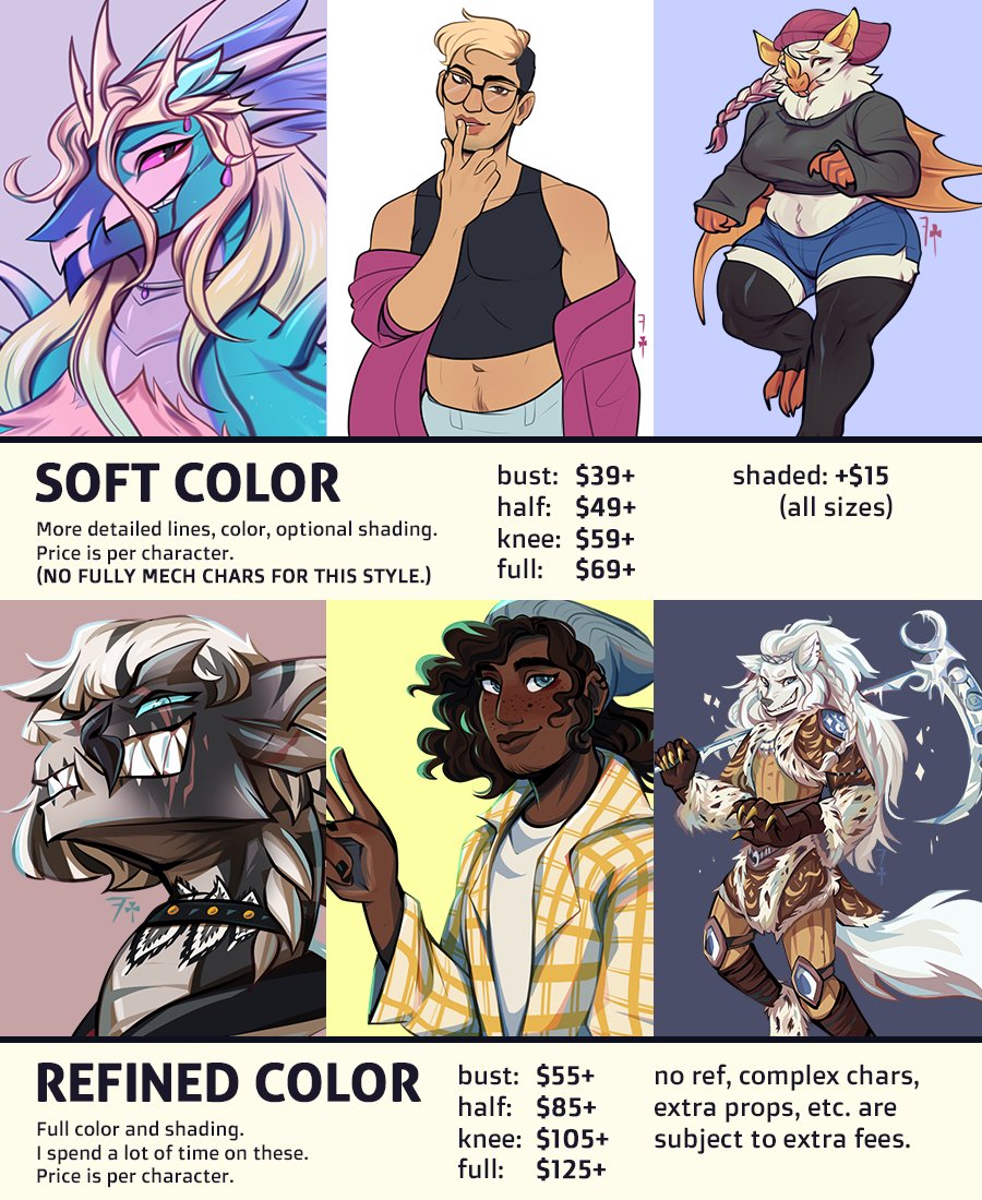[ #artph ] Commissions are open again! Some prices updated, do check the info~

INFO:
https://t.co/lLvAQw5Dzt
SLOTS/QUEUE:
https://t.co/kHOQOZPuji

PAYPAL or 🇵🇭 BPI/GCash!
CONTACT: 7clubsart (at) gmail 
