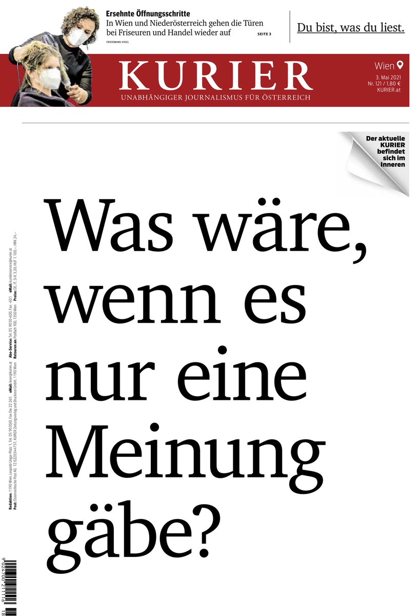 LukasSustala's tweet image. Was wäre, wenn es nur eine Meinung gäbe? 

Die morgigen Titelseiten österreichischer Tageszeitungen. #Meinungsvielfalt #Pressefreiheit