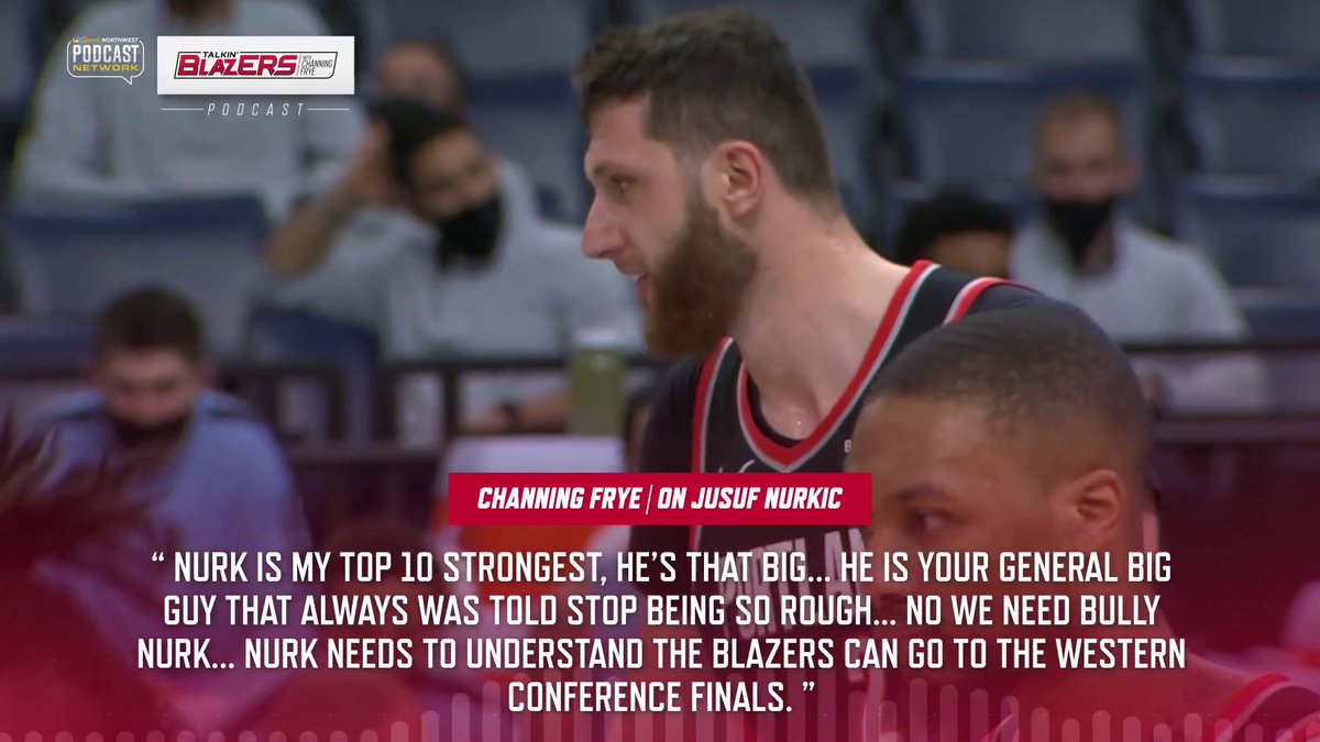 The Trail Blazers need 'bully Nurk,' @channingfrye says on Talkin' Blazers 

The Blazers can go to the Western Conference Finals if Jusuf Nurkic does this...

LISTEN HERE: https://t.co/SxXAghUj8q https://t.co/N5jvl4Xn4V