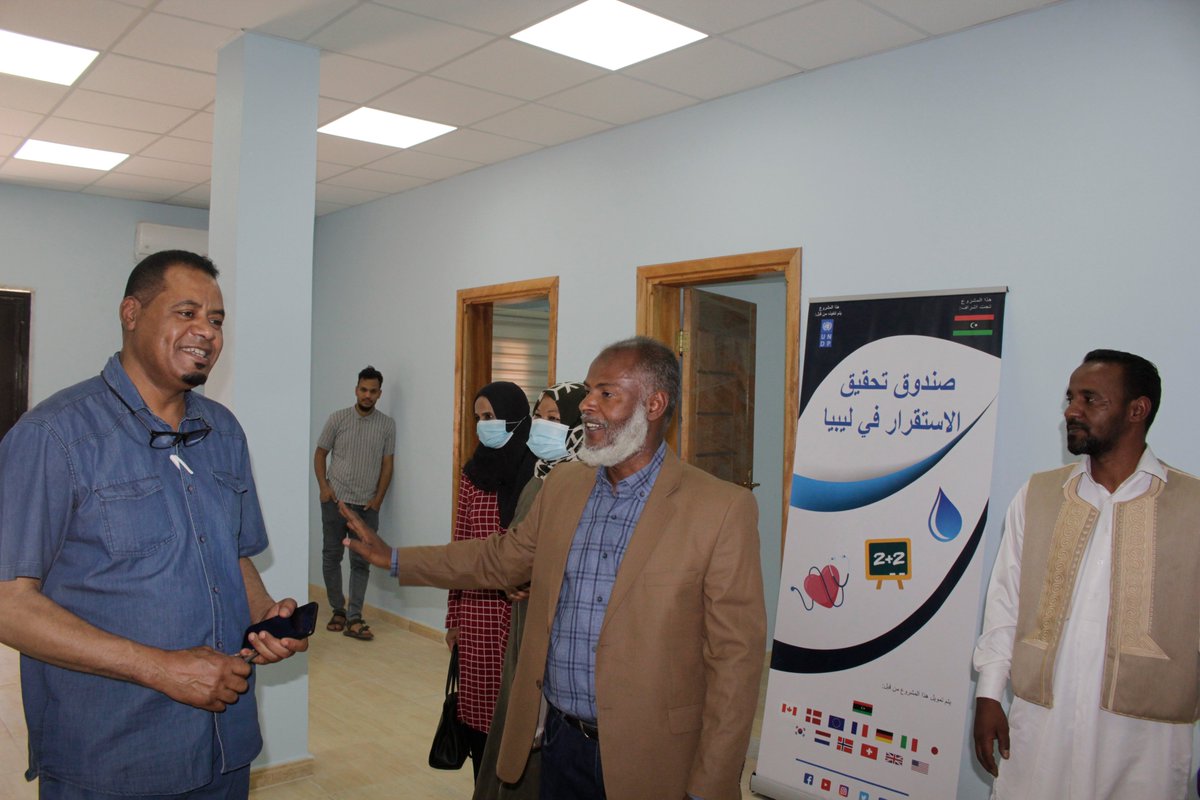 UNDPLibya's tweet photo. Over 1,000 residents in Al Tadamon district in #Sebha will no more need to cover 17 km to find a medical centre. Through #Libyastabilization, @UNDP in #Libya renovated a building & changed it into a health clinic w/ support from ๐ฉ๐ช๐ช๐บ๐บ๐ธ๐ฏ๐ต๐ณ๐ด๐ณ๐ฑ๐ฌ๐ง๐ฐ๐ท๐ฎ๐น๐ซ๐ท๐ฉ๐ฐ๐จ๐ฆ๐จ๐ญ๐ฑ๐พ #SDG3 #SDG17 https://t.co/ktIEh2XQxK