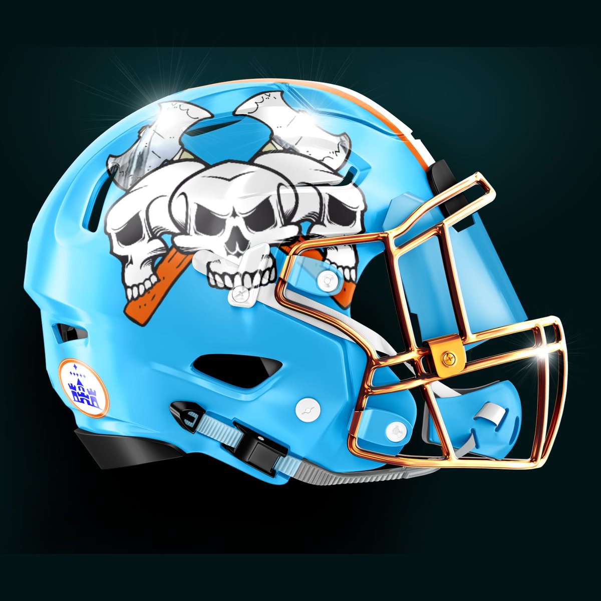 USATowers's tweet photo. Herne Bay Saxons 2021 helmet.
#Skål
#SaxonInvasion https://t.co/LTmCE0JGX3