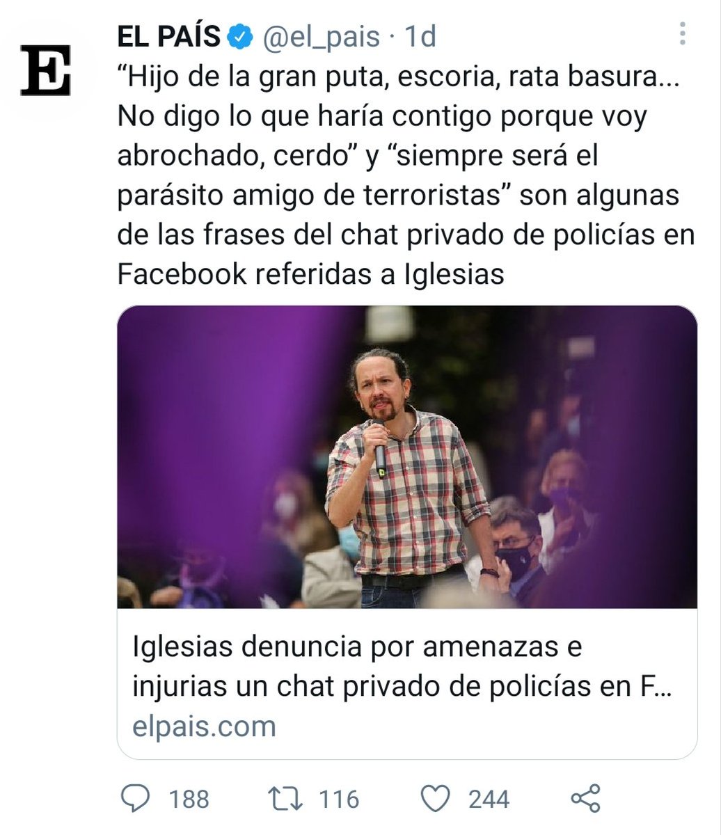 Hace algún tiempo él dijo que azotaría a una presentadora de La1 hasta hacerla sangrar y también lo dijo en un chat privado. Lo digo para quien no lo recuerde