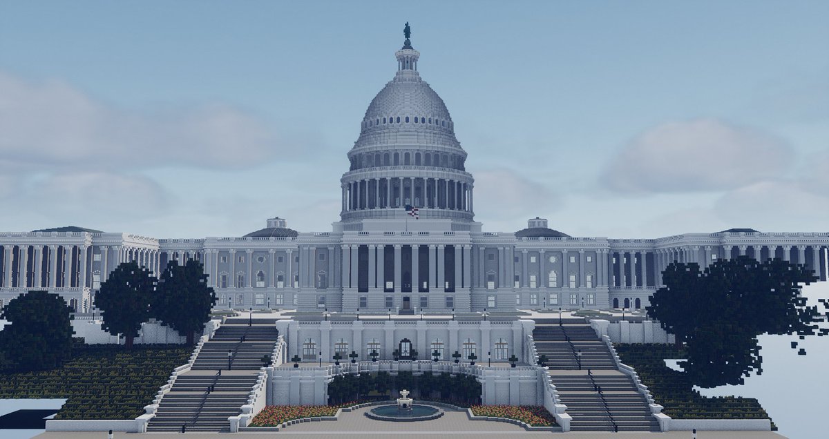 TotallyNotMe (@tnmtotallynotme) on Twitter photo Thought I'd show off the US Capitol in my new shaders...
Built on <a href="/BlueprintMCS/">Blueprint Realism</a> at /warp UnitedStatesCapitol
#JoeBiden #Democrats #Republicans #COVID19 #Coronavirus #Capitol #Congress #MinecraftBuilds #MinecraftRealism #Minecraft #architecture #inspiration Thought I'd show off the US Capitol in my new shaders...
Built on <a href="/BlueprintMCS/">Blueprint Realism</a> at /warp UnitedStatesCapitol
#JoeBiden #Democrats #Republicans #COVID19 #Coronavirus #Capitol #Congress #MinecraftBuilds #MinecraftRealism #Minecraft #architecture #inspiration
