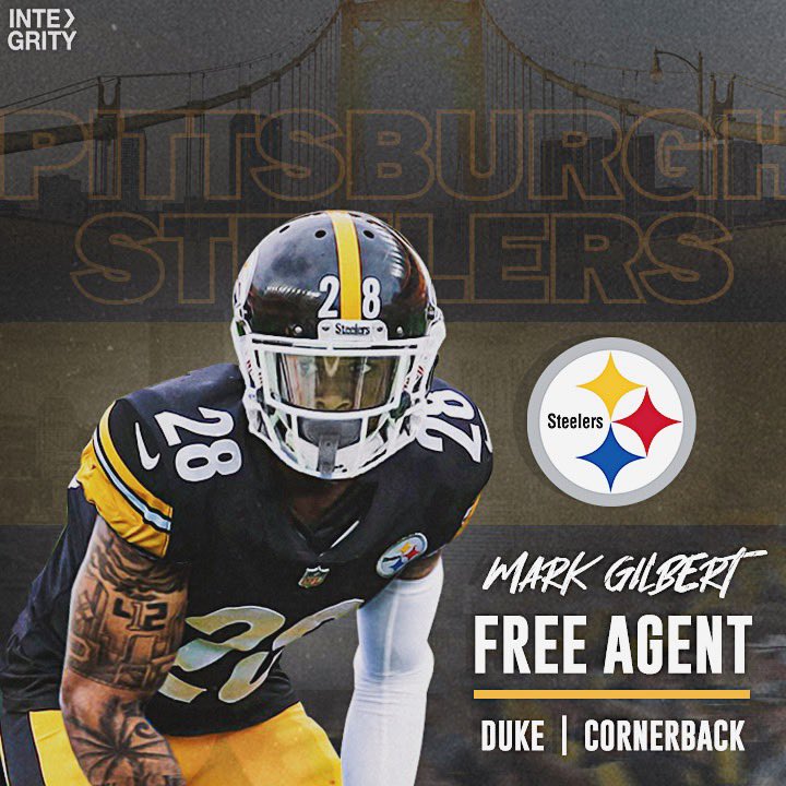 Proud of my cousin and client <a href="/MGilbert_3/">Mark Gilbert</a> who is headed home to join the Pittsburgh <a href="/steelers/">Pittsburgh Steelers</a> organization! #HereWeGo