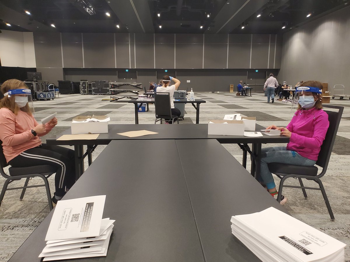 johnmgillis's tweet photo. My little ladies MC and Anna helping prepare home testing kits at @hfxconventions 

Doing their part to help.   Help keep us all safe and come get tested from noon today!  
#gettested #covid
#Halifax https://t.co/PFD7cwndgX