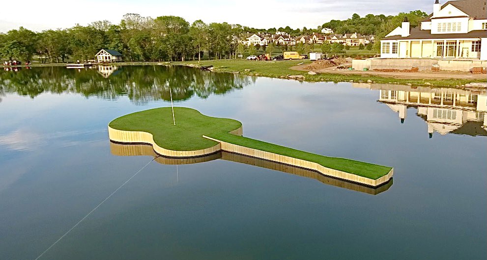 Guitar Ready!
Our floating guitar green is all plugged in and ready to rock! Take your swing at Nashville’s most famous island green at this upcoming week’s <a href="/simmonsbankopen/">Simmons Bank Open for the Snedeker Foundation</a>. Learn more: bit.ly/3eG6vEo #kornferrytour #snedekerfoundation <a href="/WSMV/">WSMV 4 Nashville</a> <a href="/visitmusiccity/">Nashville Tennessee</a>