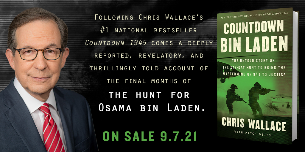 AvidReaderPress's tweet photo. JUST ANNOUNCED: Following Chris Wallace’s no. 1 national bestseller #Countdown1945 comes a deeply reported, revelatory, and thrillingly told account of the final months of the hunt for Osama bin Laden. Preorder your copy: https://t.co/umLnKljzku https://t.co/u5VrJwRl3Y