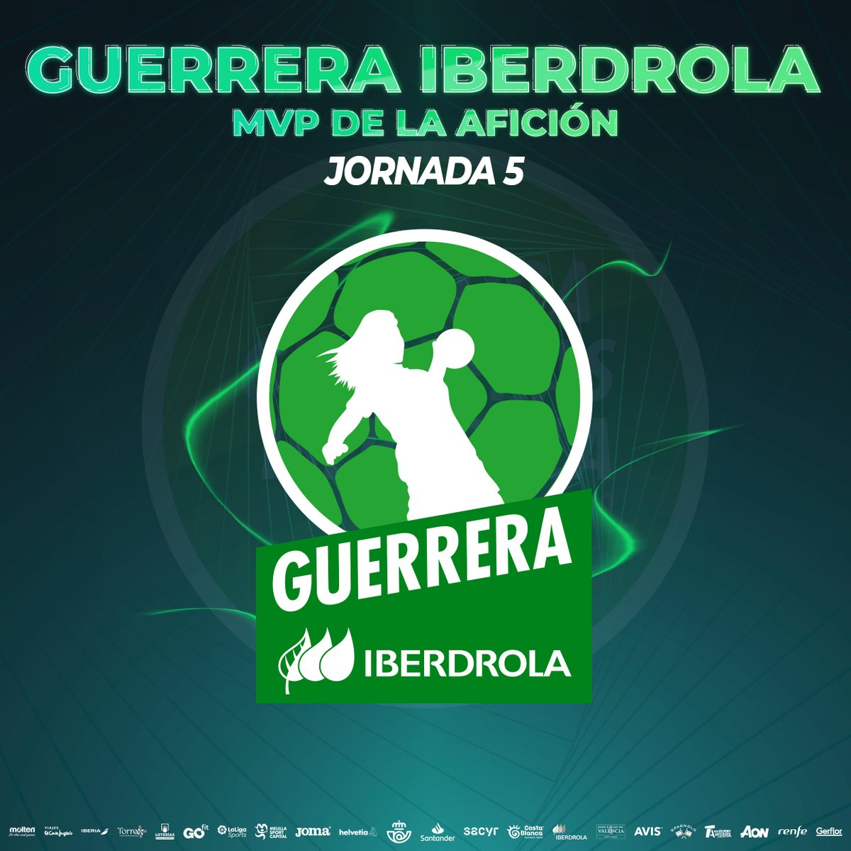 IberdrolaDHF's tweet photo. ⭐️ ¡Vota para elegir a la #GuerreraIberdrola de la Jornada 5, segunda fase!

✔️ @teresaalvarez21
✔️ @Celialopez8
✔️ @anthiaespi
✔️ @Nuriaandreu9
✔️ @MaleCavo
✔️ @maddi_bengo29
✔️@AntoPiantini

➡️ https://t.co/7EItut6KEx

#⃣ #SheLovesHandball https://t.co/PSkxAc88OU