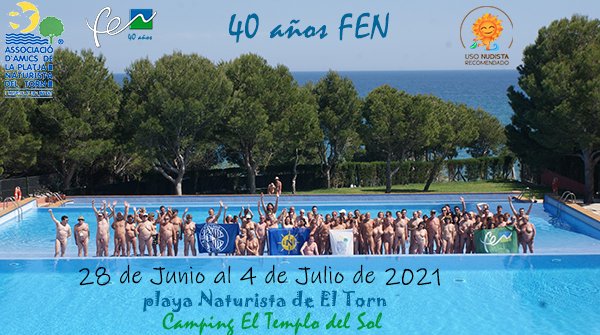 Desde mañana lunes día 3 ya se puede llamar a El Templo del Sol @camptemplosol para reservar plaza para el encuentro 40 años FEN, @naturismo 
35% descuento. 
Teléfono, correo, actividades, vídeo... en el enlace: naturismo.org/2021/04/40fen-…

#Naturismo #nudismo