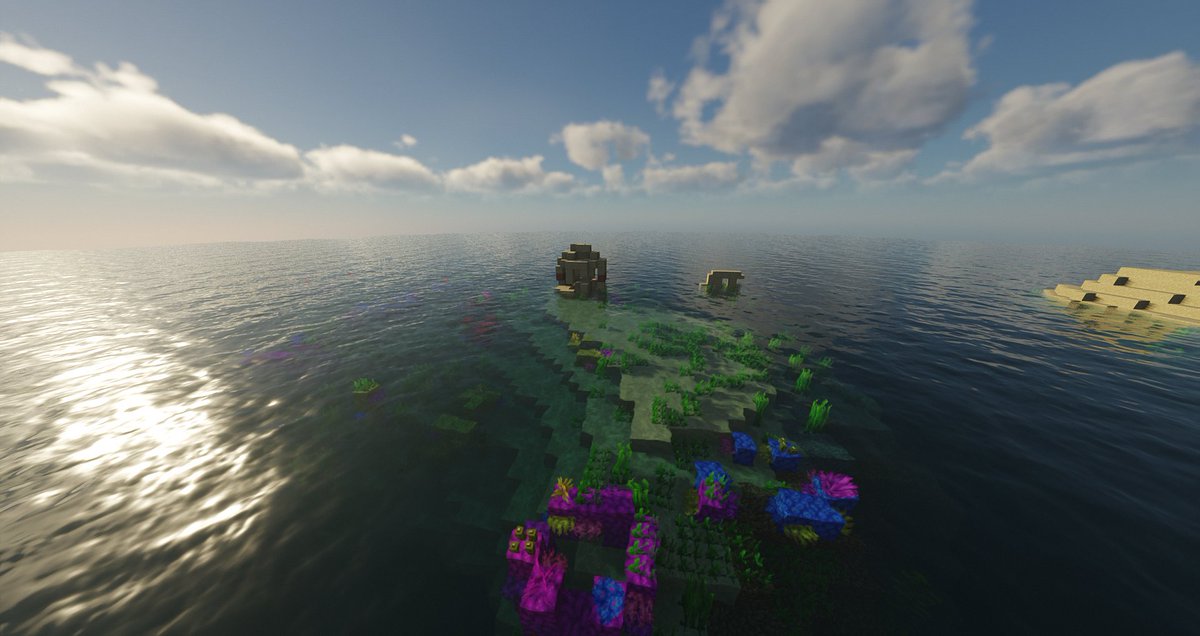 なもなし きれいな場所を見つけた 近くにサンゴ礁もあって結構いい感じ マイクラ