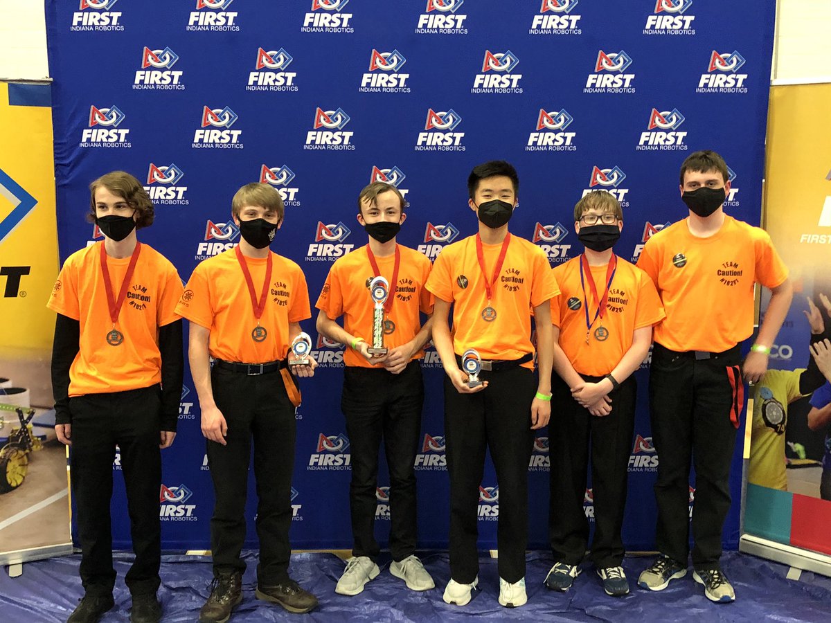 We got three awards at the competition today. We got the highest scoring rookie team award, the winning alliance first pick, second place in the league, and inspire 3