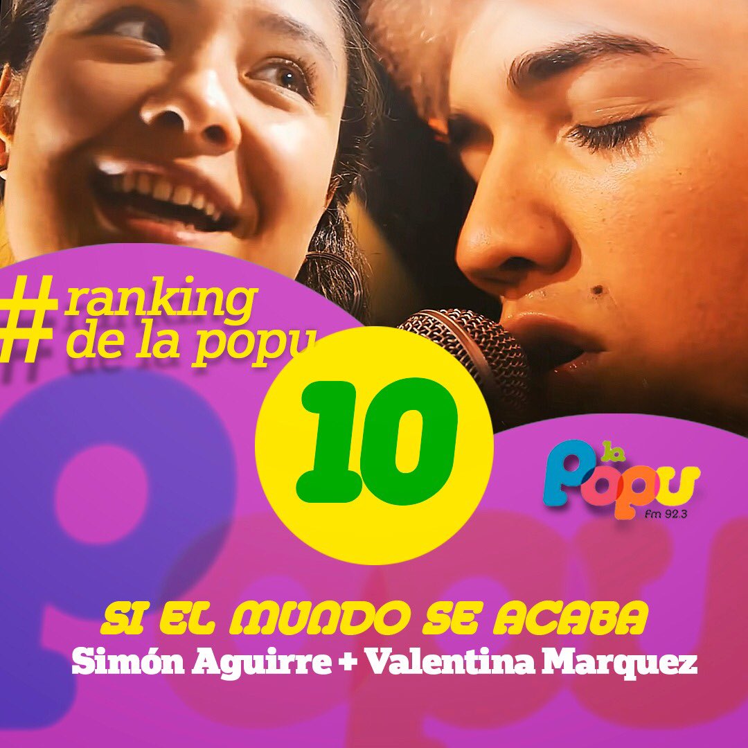 FMRadioPopular's tweet photo. Puesto 10
#RankingDeLaPopu
Top Ten de la semana.
#SiElMundoSeAcaba
#SimónAguirre #ValentinaMarquez https://t.co/jROqvNLwbu