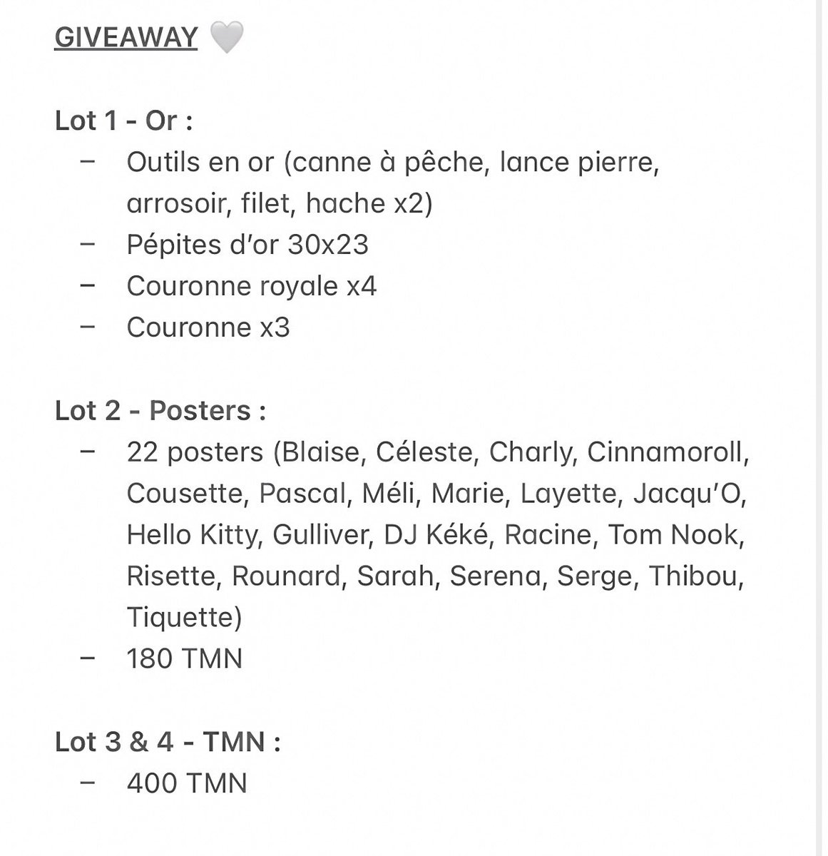 Emyhrbo's tweet photo. Giveaway vide inventaire 📦

Aujourd’hui 4 personnes auront la chance de remporter les inventaire en photos détails dans la dernière photos) ✨

Pour participer : 
• Me follow
• RT le tweet 

Fin du concours et tirage au sort le Jeudi 06/05, bonne chance à tou(te)s 🍀 https://t.co/TnQgiDVbgZ
