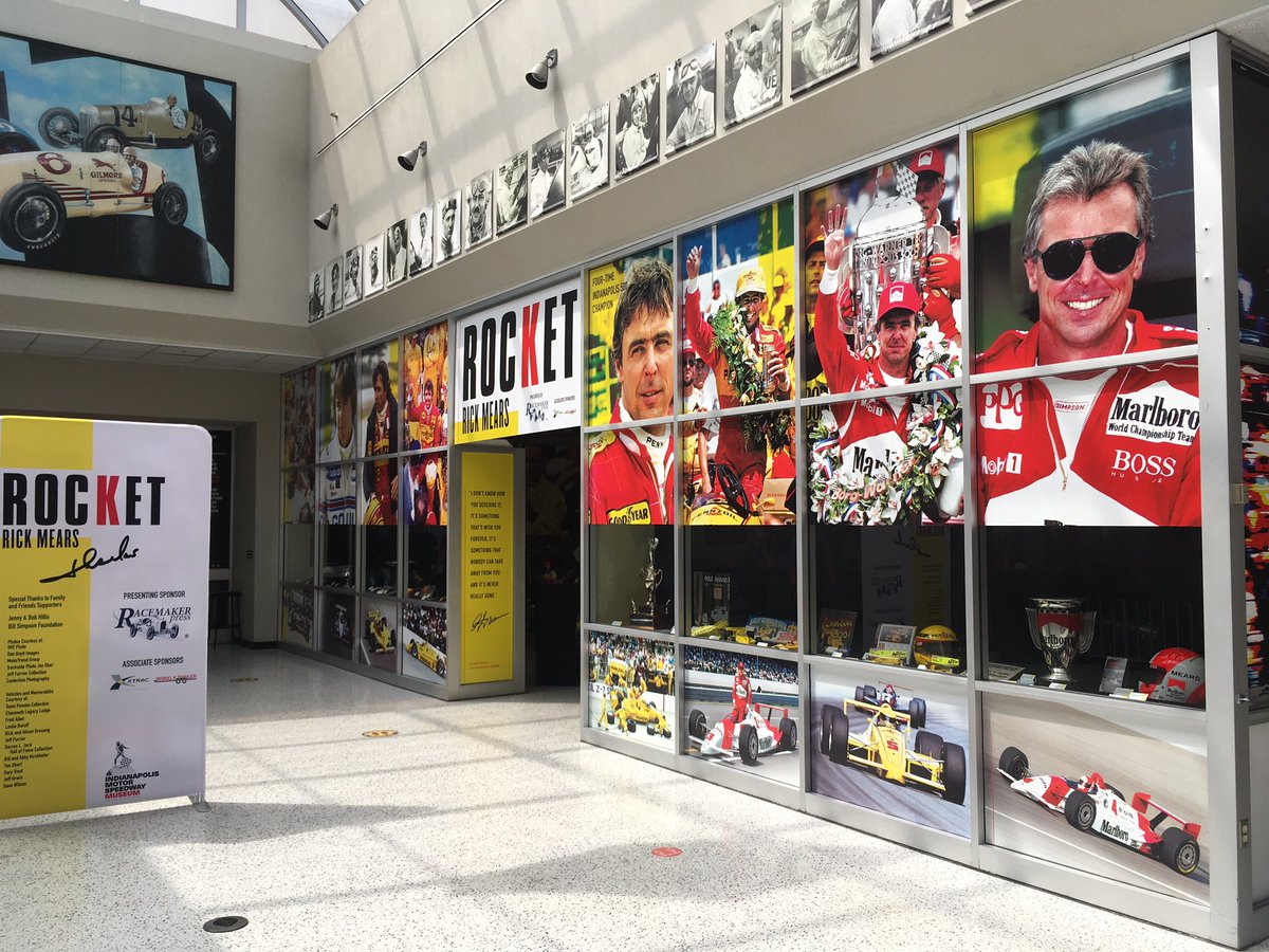 SHUNCK's tweet photo. Wow! What a fantastic new exhibit at the @IMSMuseum! #RocketRickMears π Go take a look - lots and lots of cool cars, photos and memorabilia π https://t.co/89hadfI0ee
