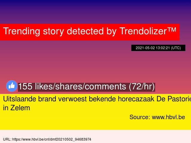 Uitslaande brand verwoest bekende horecazaak De Pastorie in Zelem ..