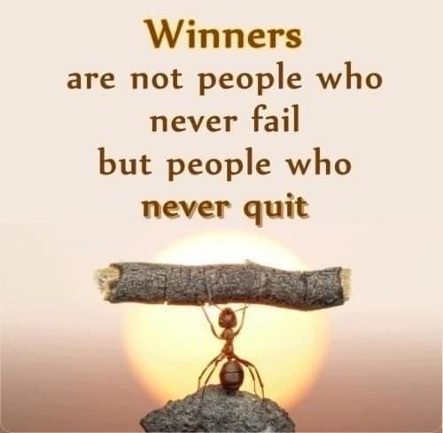 James2Oneill's tweet image. Winner are not people who never fail but people who never quit