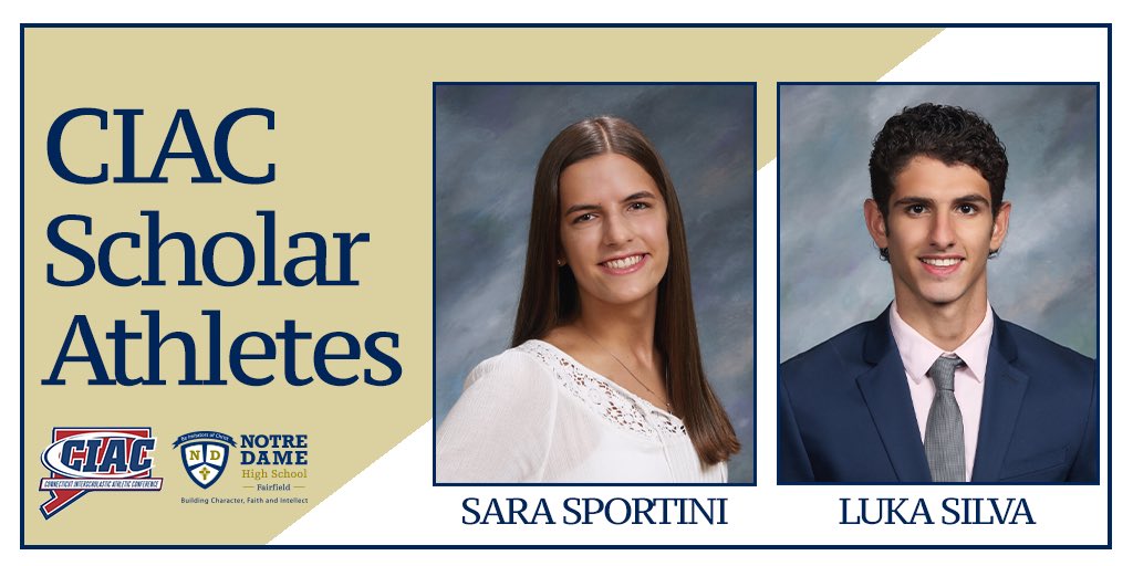 Congrats to Sarah Sportini and Luka Silva who will be honored as CIAC Scholar Athletes in a broadcast on Fox 61 today at 6:30. Congrats to both of you for your achievements in and out of the classroom!