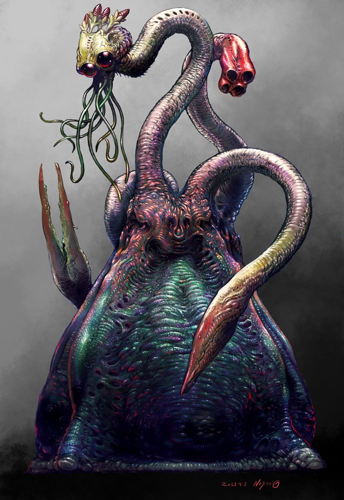 脳痛男 Nottsuo V Twitter クトゥルフ神話生物描いてます ゴールデンウィークsns展覧会