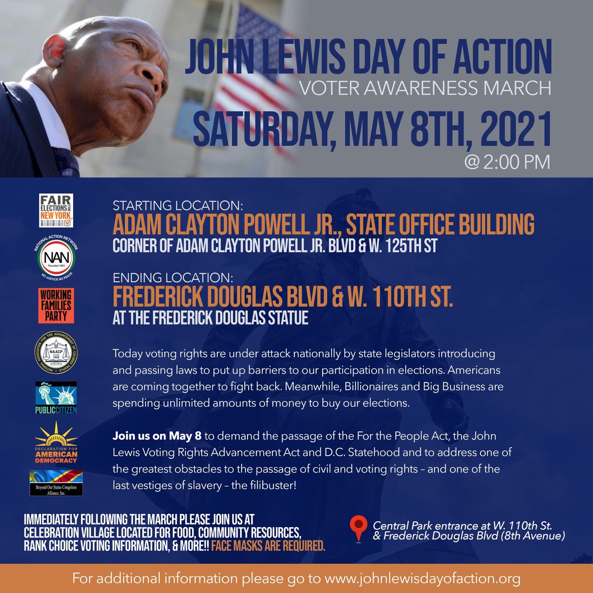 Celebrate The John Lewis Day of Action with <a href="/NationalAction/">NationalActionNet</a> on Saturday May 8th! <a href="/TheRevAl/">Reverend Al Sharpton</a>