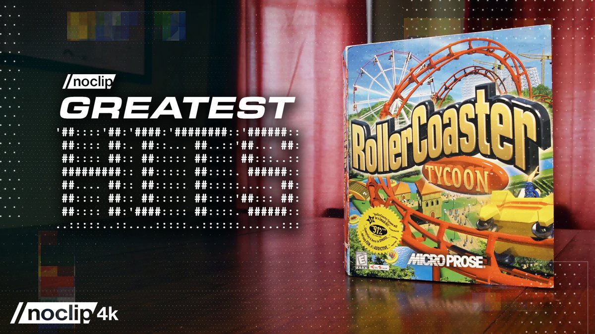 noclipvideo's tweet photo. 🚨 NEW DOC ALERT! 🕹️

Explore the design and legacy of RollerCoaster Tycoon in the first episode of our brand new series: Greatest Hits!

WATCH: https://t.co/5dRwvB2HGX https://t.co/IKUPM5BBAt