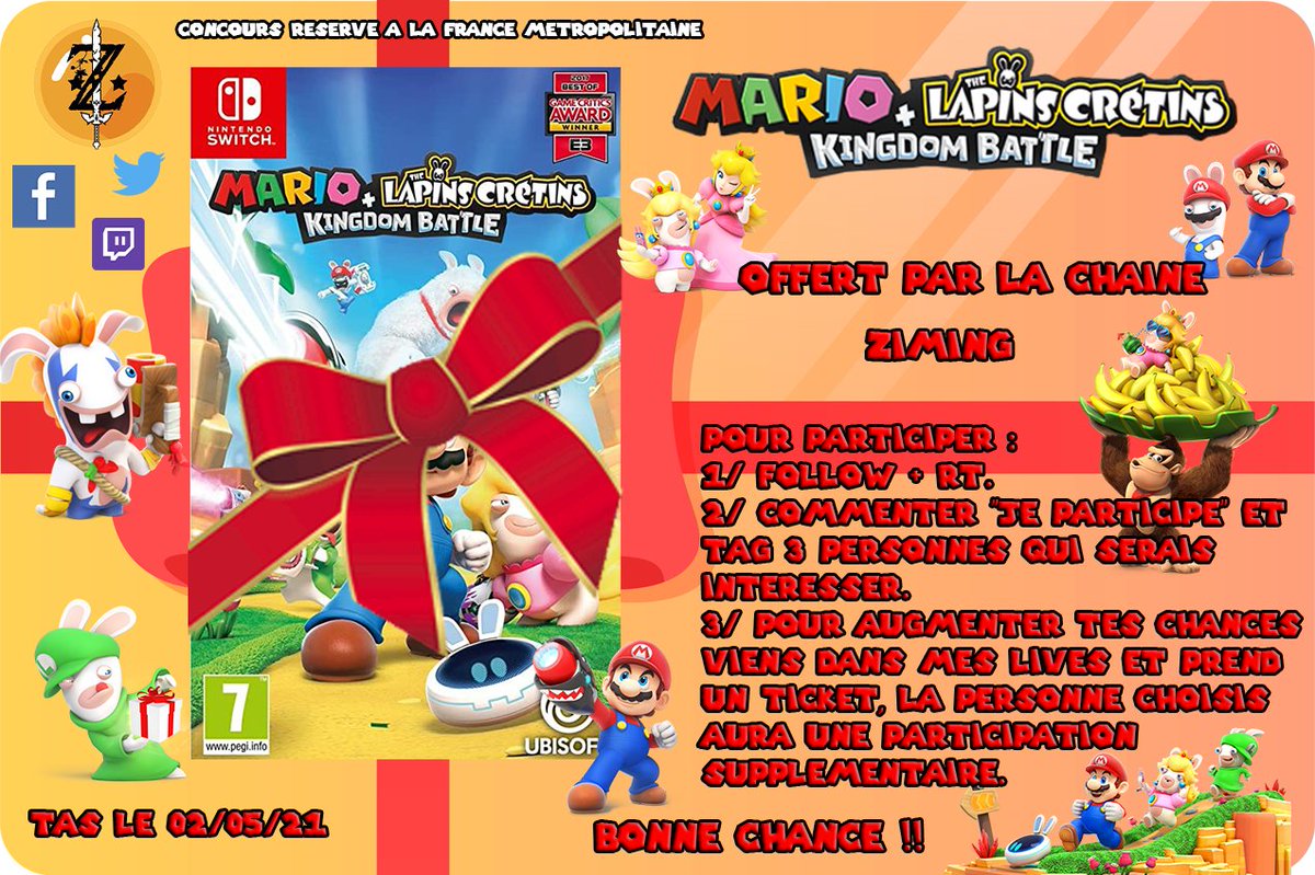 LeZiMing's tweet photo. 💥💥#Concours 💥💥

Plus que quelque heures pour tenter de le #remporter ! 

Pour #participer clique ici !
⬇️⬇️⬇️
https://t.co/IDbD6KeNXc

🍀🍀#BonneChance 🍀🍀

#LaChaineZiMing
#GiveAway #Mario #Nintendo #NintendoSwitch #Twitter #Gratuit #cadeau https://t.co/ipZhUBKR9F